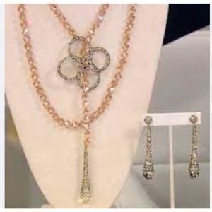 Heidi Daus Never Ending Elegance Lariat & Drop Earrings Set